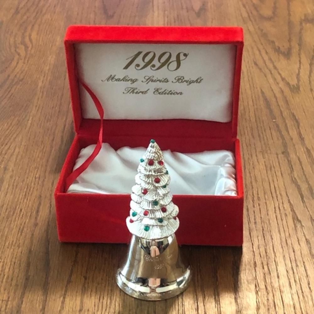 1998 Silver Plated Madison Avenue Christmas Bell